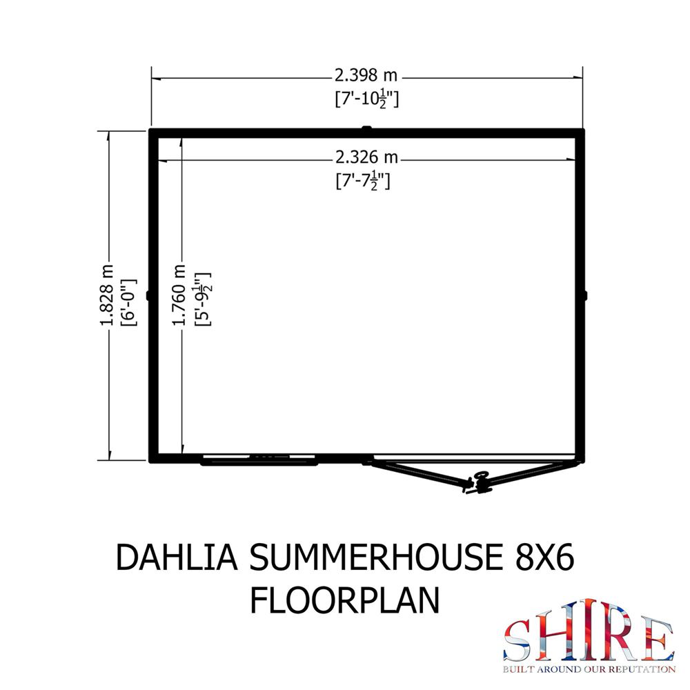 Shire GB Dahlia 8 x 6ft Summerhouse Image 8