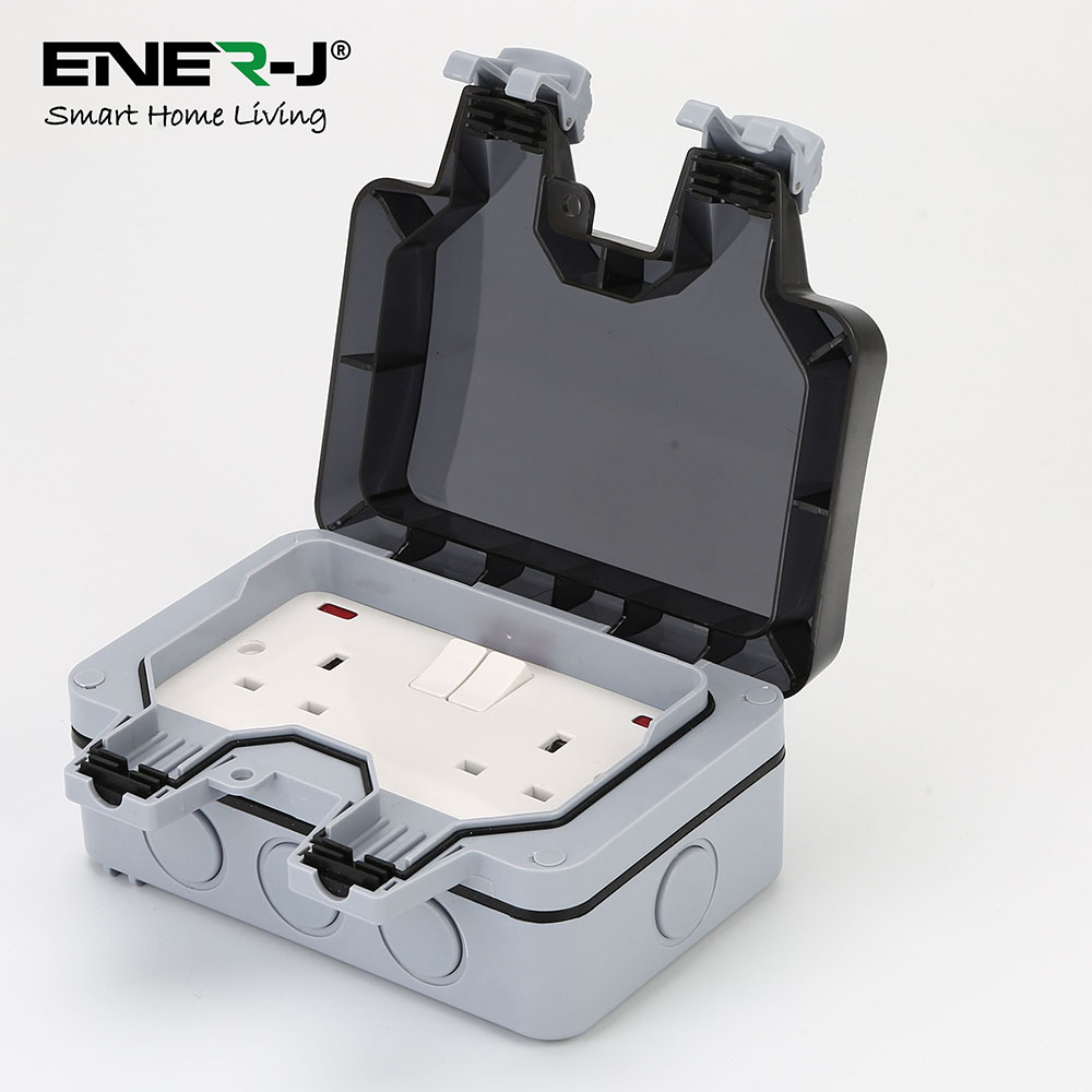 ENER-J 2 Gang 13A Twin BS Sockets with Switch Image 4
