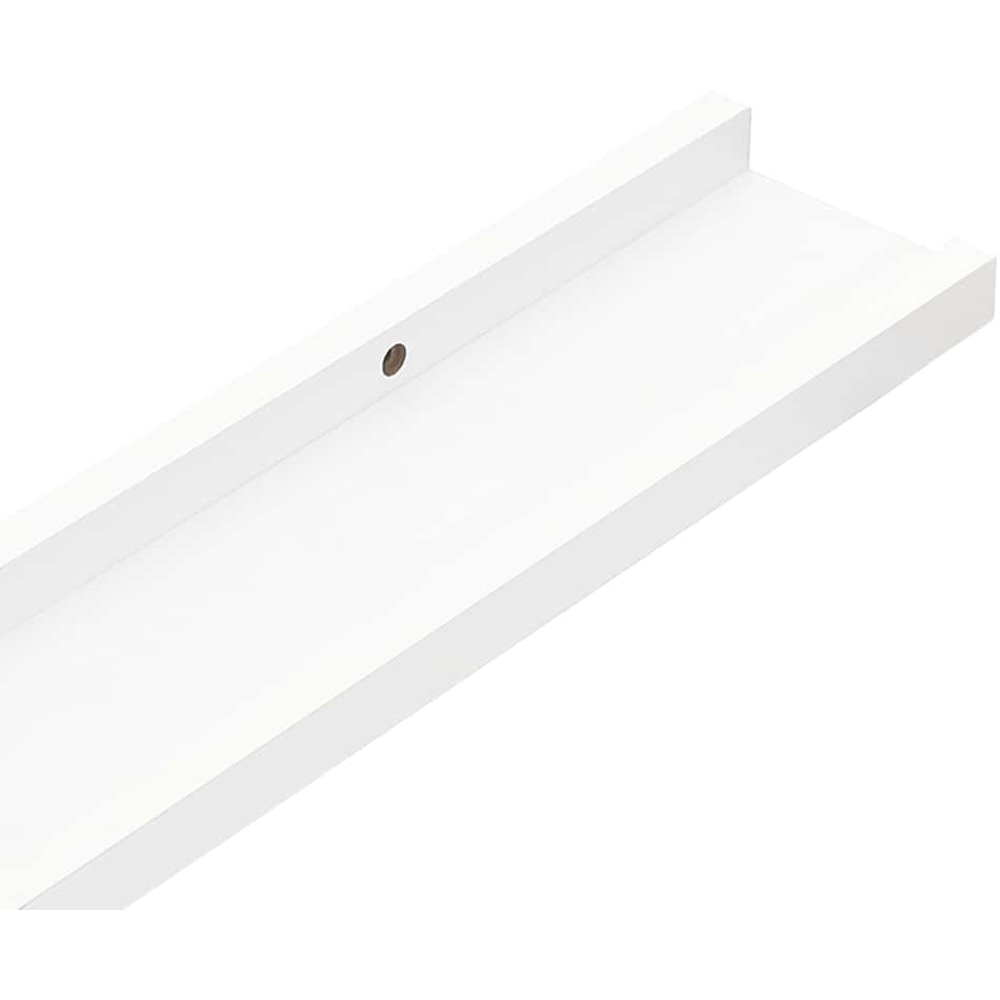 vidaXL 80cm Set of 2 White Floating Picture Frame Ledge Shelf Image 8