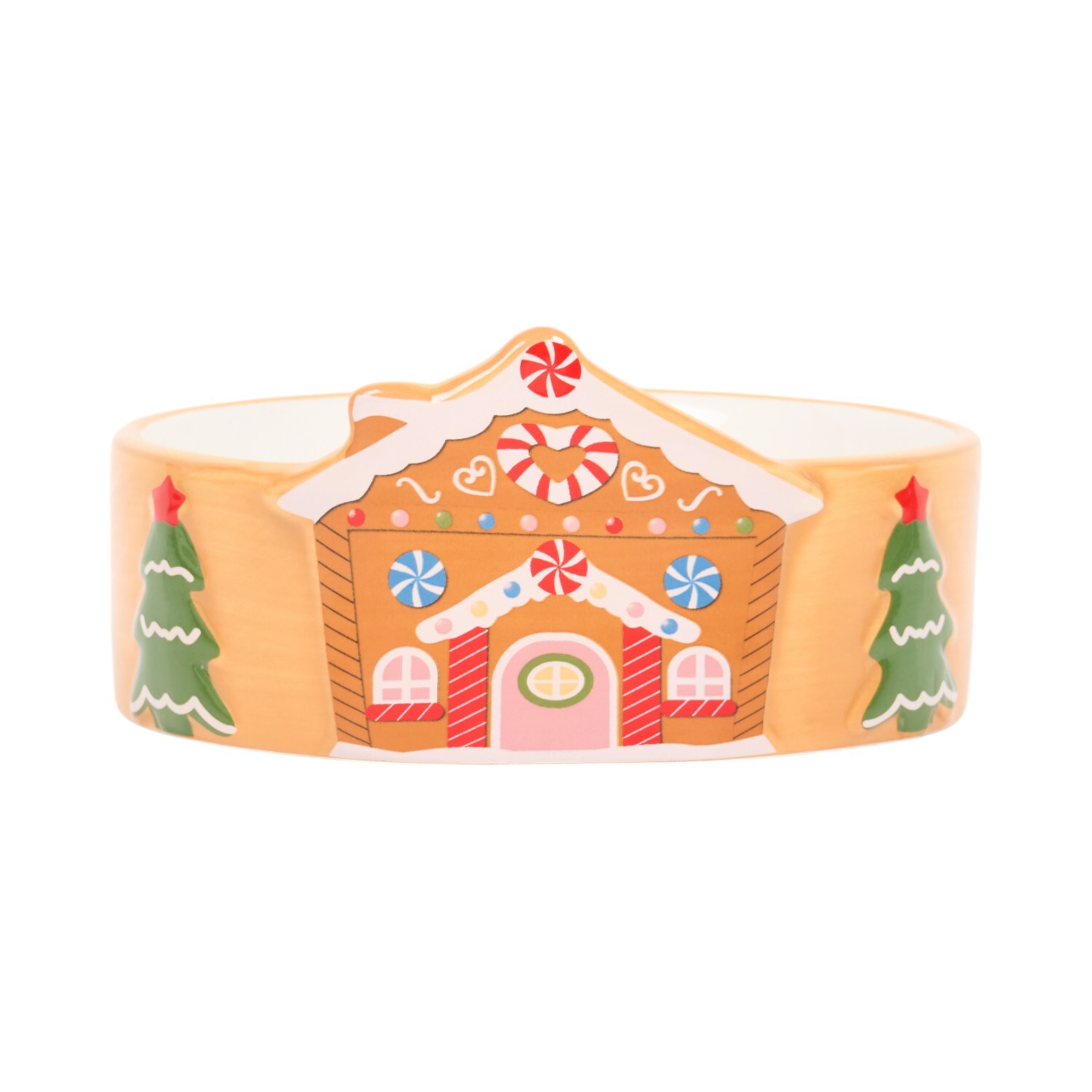 Festive Dog Bowl Orange Image 1