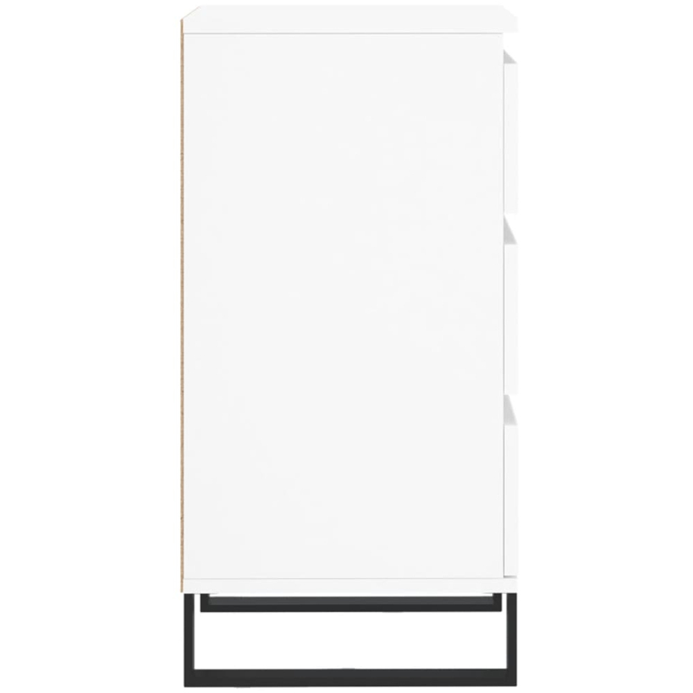 vidaXL 3 Drawer White Sideboard Image 6