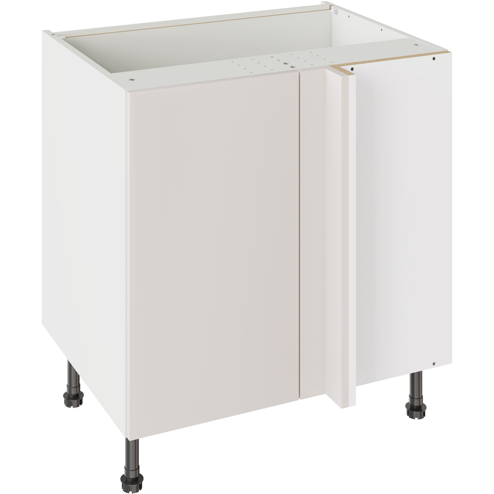 Kitchen Kit Slab Matt Light Grey Blind Corner Base Kitchen Cabinet Flatpack 800mm Image 1