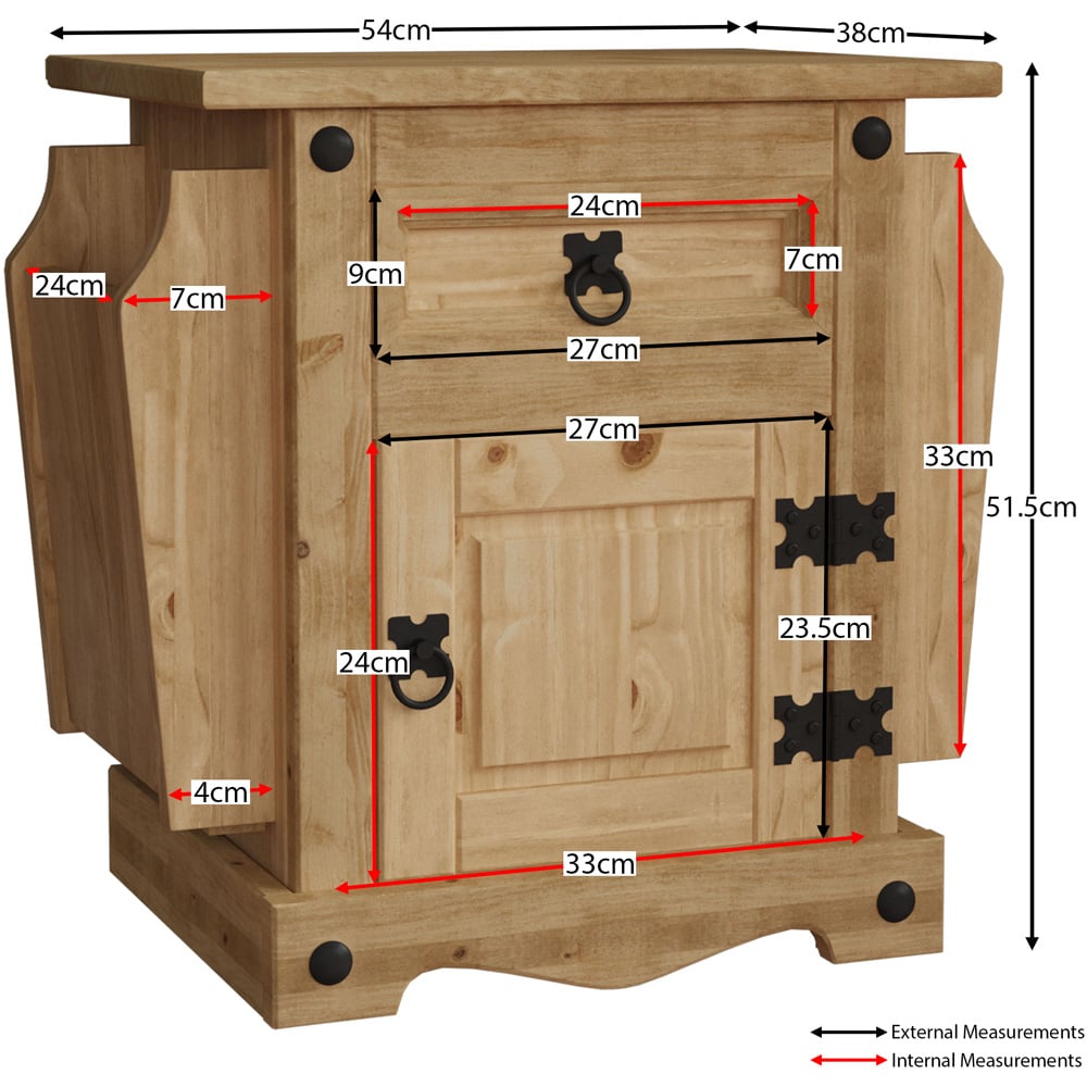Vida Designs Corona Pine Magazine Table Image 8