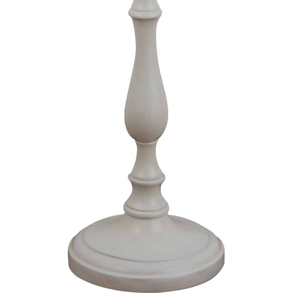 Lighting Collection Baldwin II White Candle Stick Spindle Floor Lamp Base 132cm Image 3