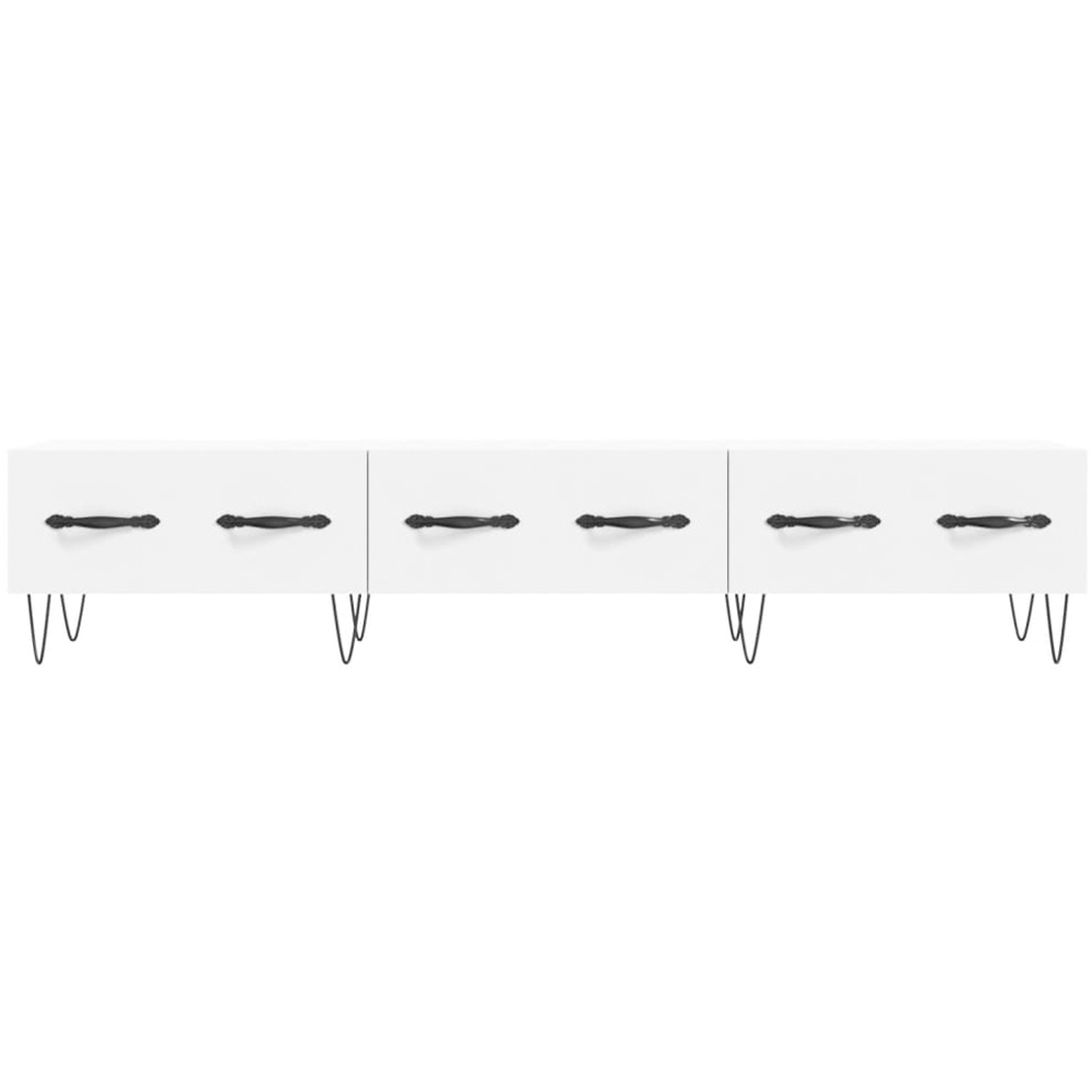 vidaXL 3 Drawer White TV Cabinet Image 5