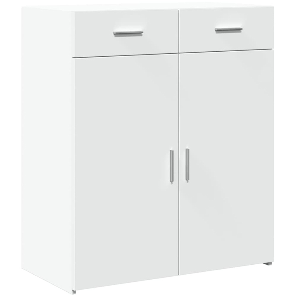 vidaXL 2 Door 2 Drawer White Sideboard Image 2