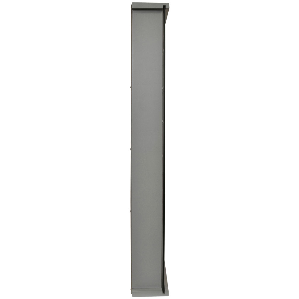 Watsons 6 Shelf Grey Glass Wood Wall Display Cabinet Image 4