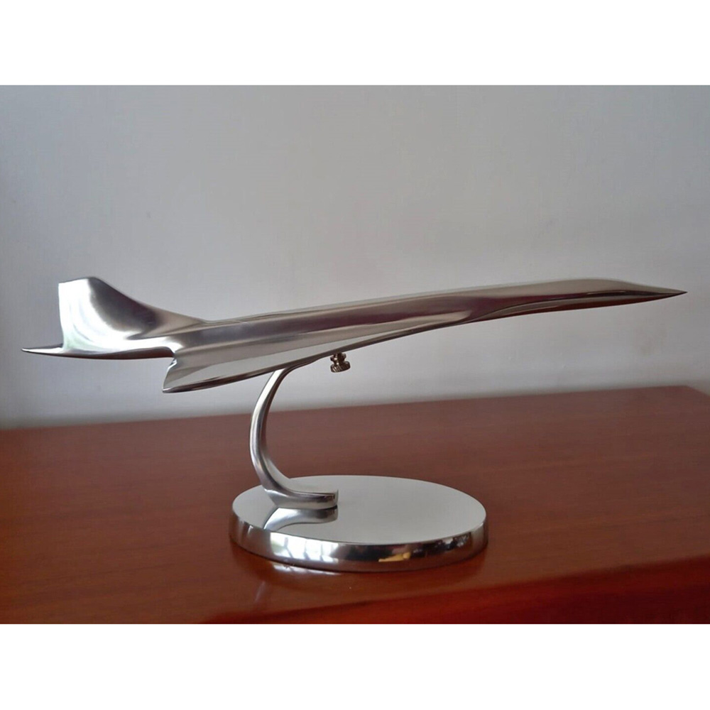 Inspirational Gifting Polished Aluminium Concorde Aeroplane Home Ornament 15cm Image 2