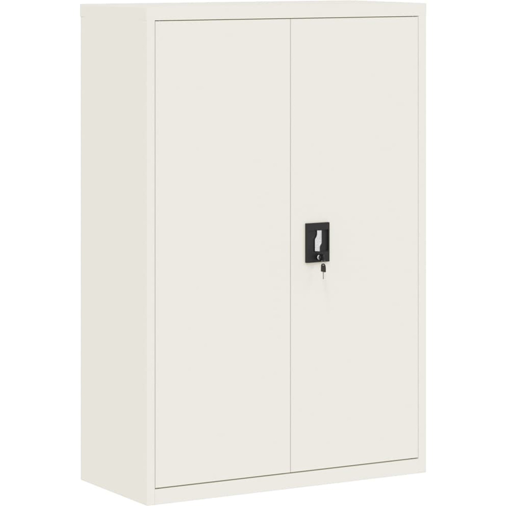 vidaXL 2 Door White Steel Filing Cabinet Set of 2 Image 6