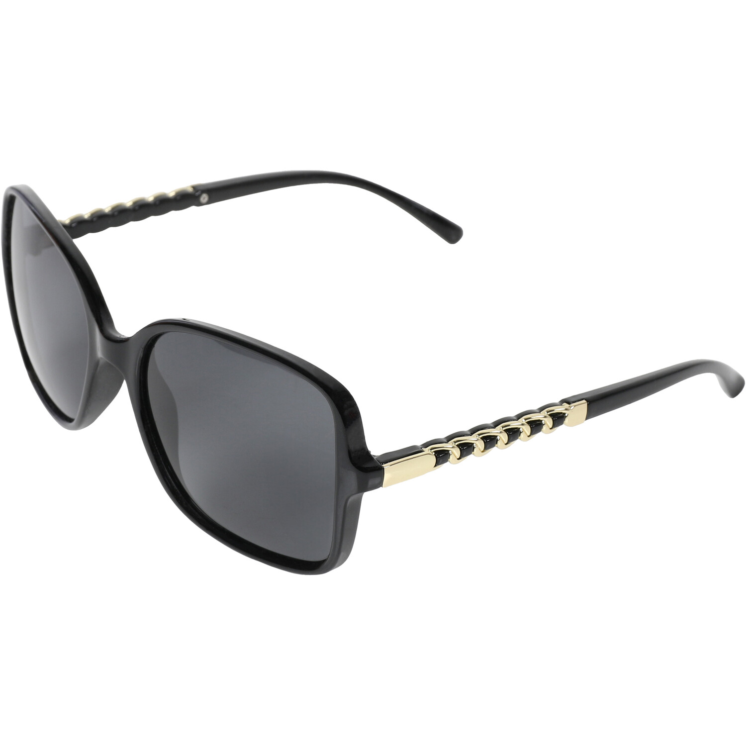 Oversized Polarized Sunglasses - Black Image 2
