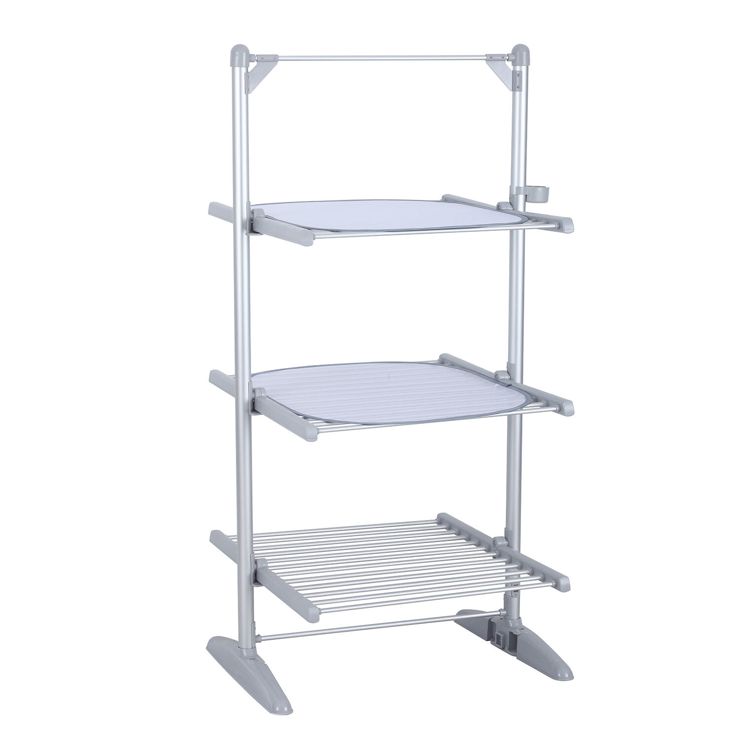 Pack of 2 3 Tier Indoor Airer Drying Shelves - Silver Image 3