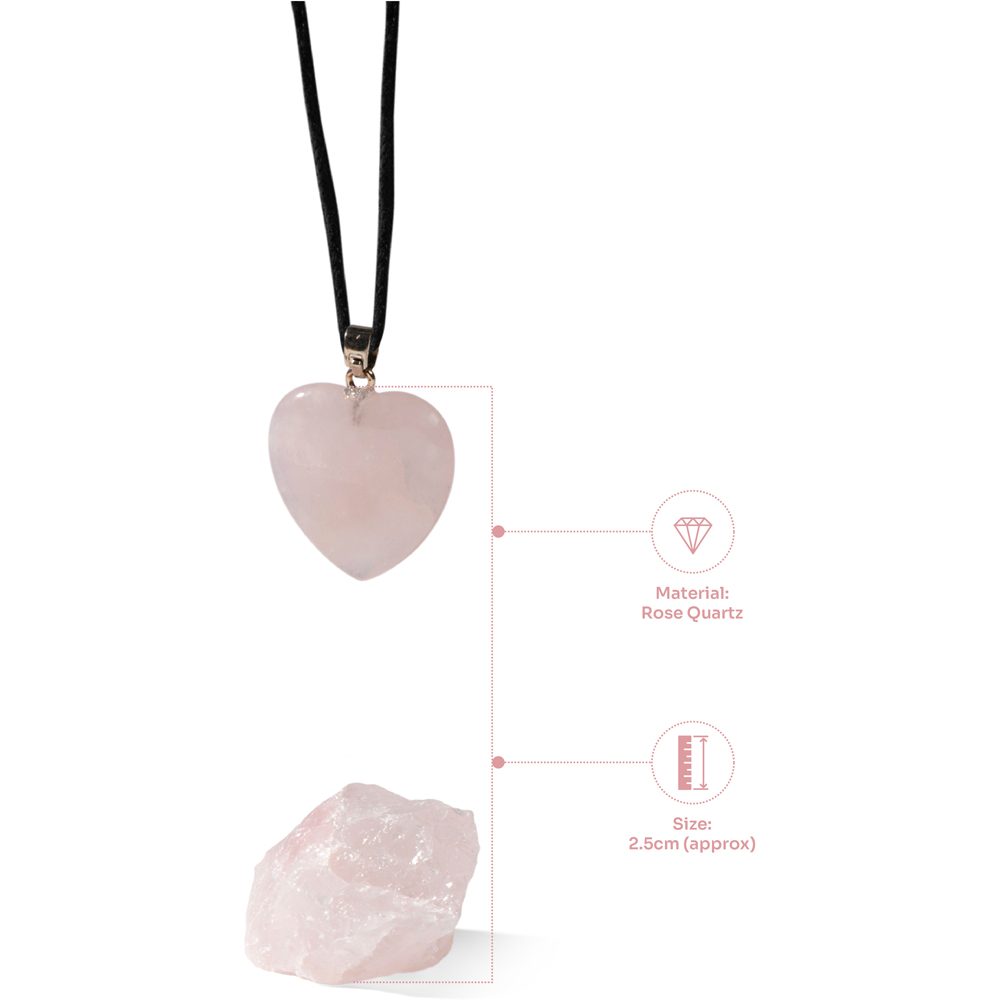 Myga Rose Quartz Stone and Pendant Gift Set Image 4