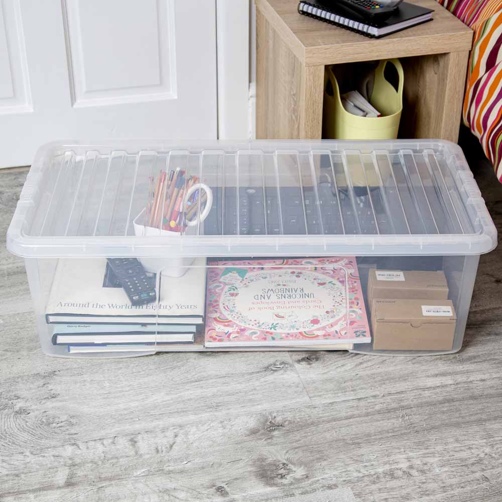 Wham 62L Storage Crystal Box and Lid 4 Pack Image 2