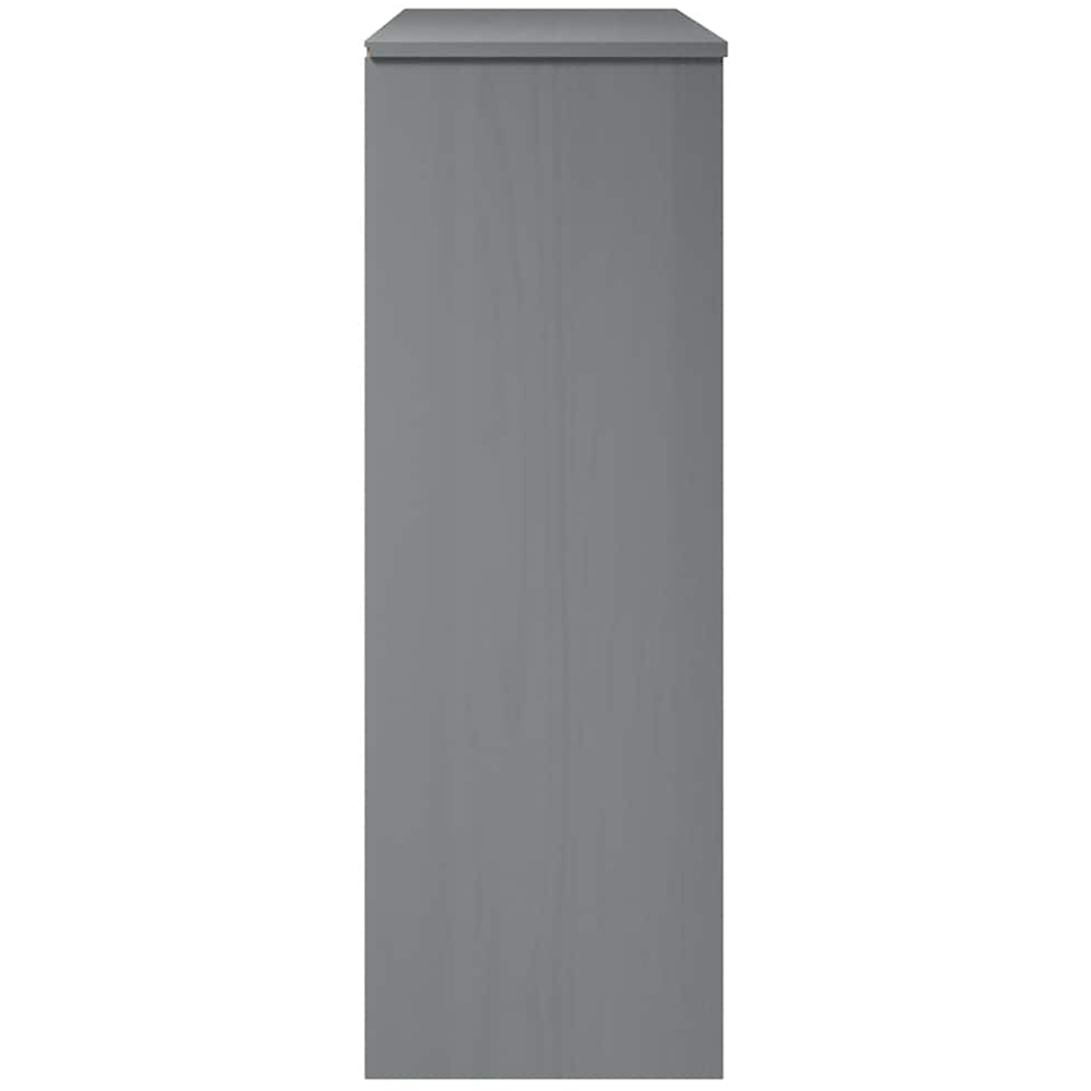 vidaXL Molde 2 Door Single Shelf Grey Solid Pine Wood Highboard Top Image 6