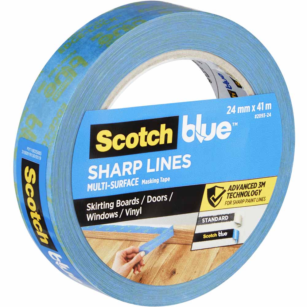 Scotch Blue Sharp Lines Multi Surface Masking Tape 24mm x 41m Image 1