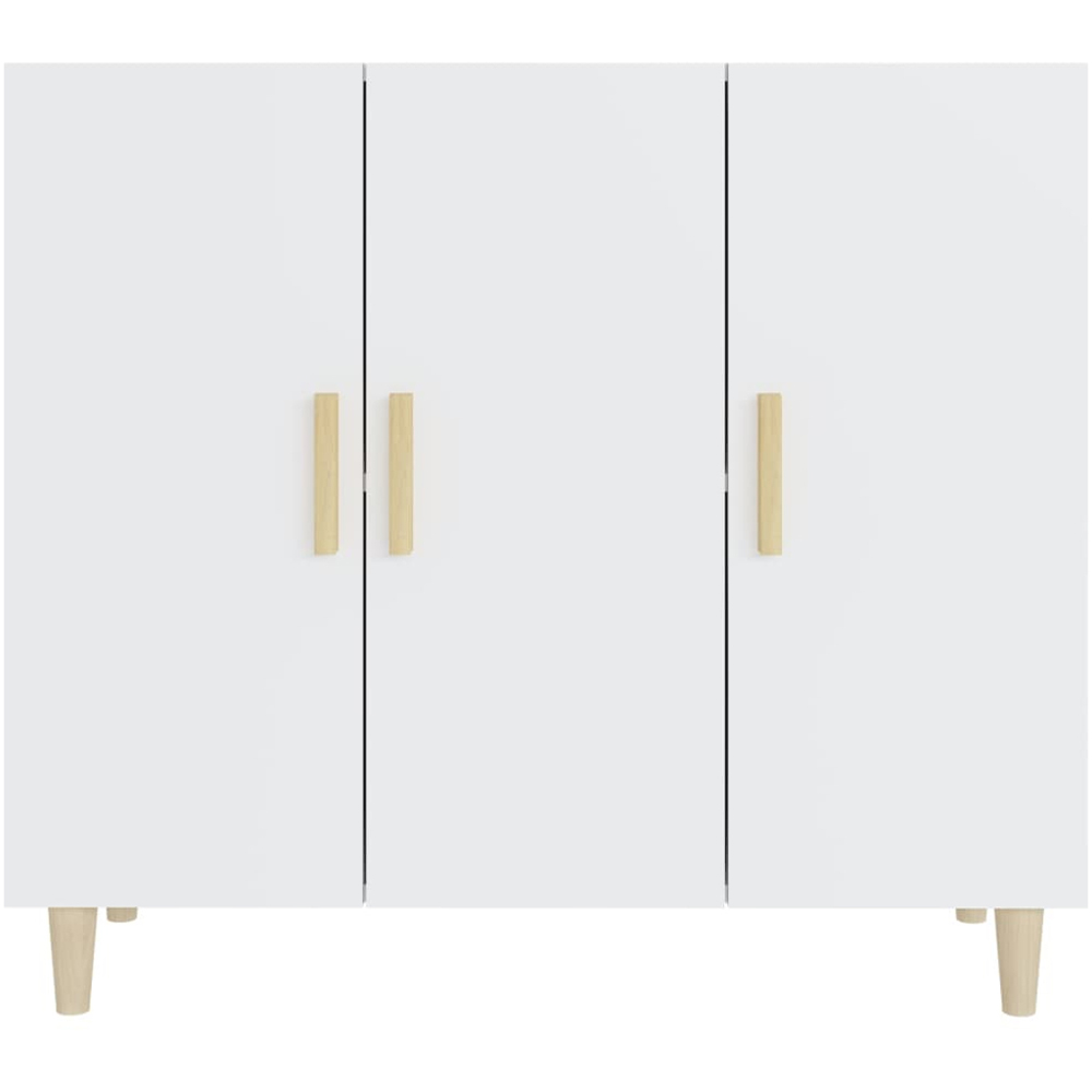 vidaXL 3 Door White Sideboard Image 3
