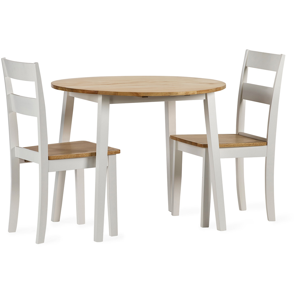Julian Bowen Linwood Set of 2 White Dining Chair Image 8
