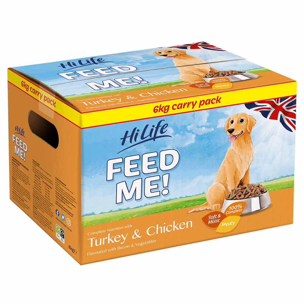 HiLife FEED ME! Turkey Chicken and Fresh Vegetables with Bacon Dog Food 6kg Image 2