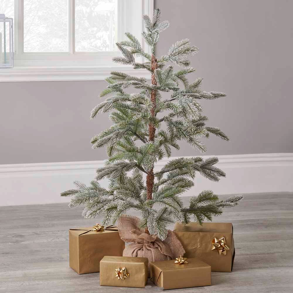 Wilko 3ft Slim Hessian Wrapped Base Artificial Christmas Tree Image 5
