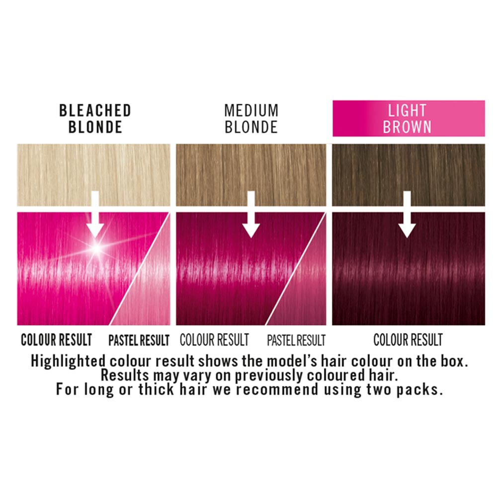 Schwarzkopf LIVE Ultra Brights or Pastel Shocking Pink 093 Semi-Permanent Hair Dye Image 2