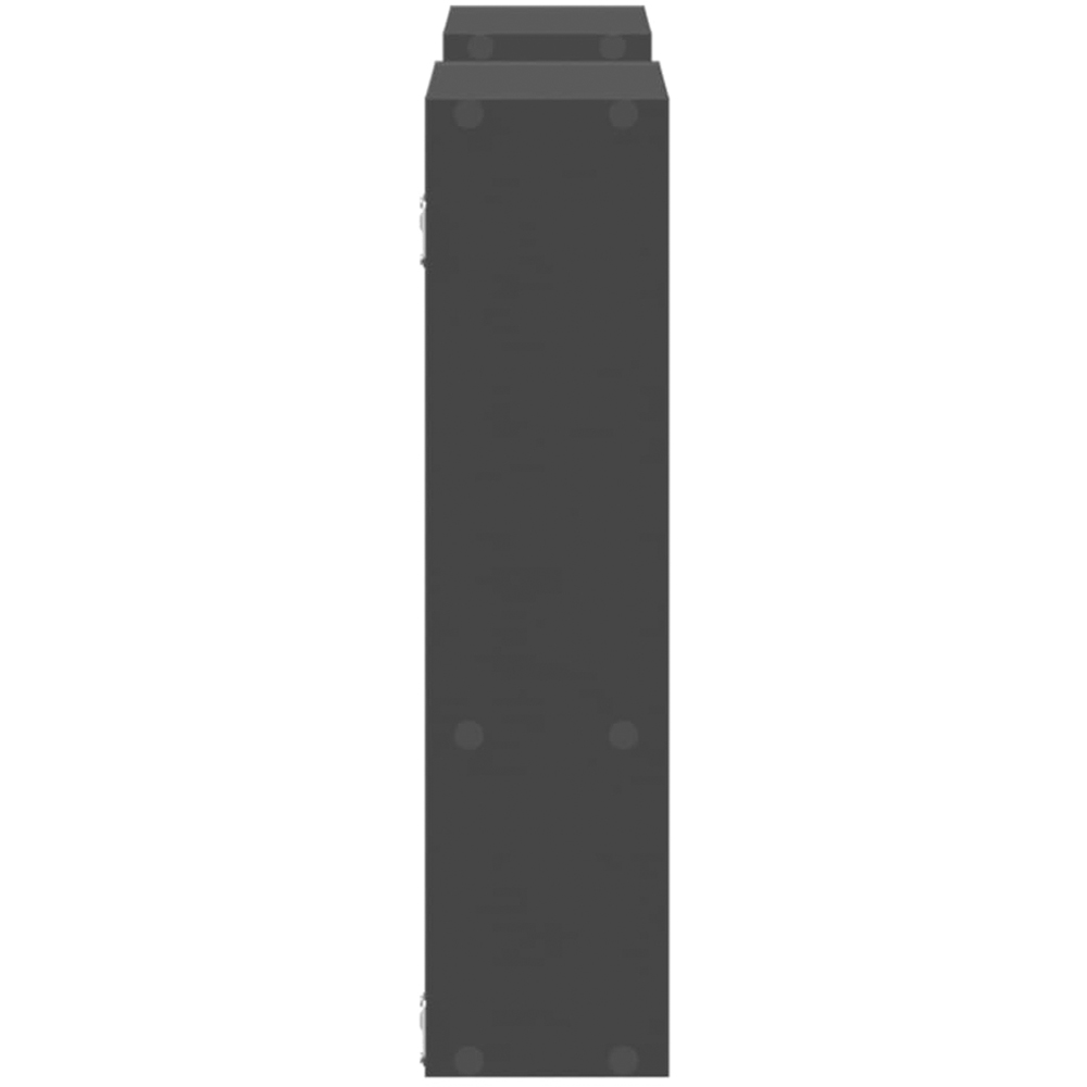 vidaXL 5 Shelf Black Floating Wall Shelf Image 4