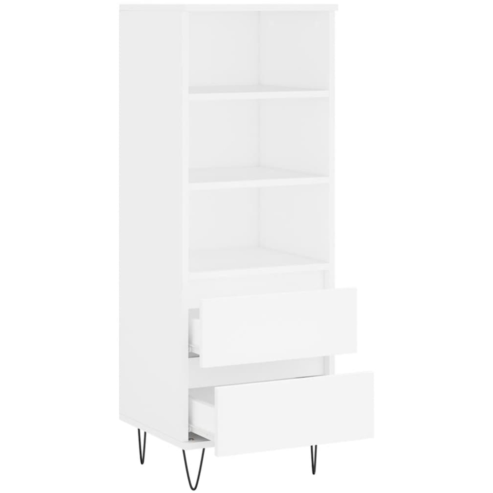 vidaXL 2 Drawer 3 Open Shelf White Highboard Image 6
