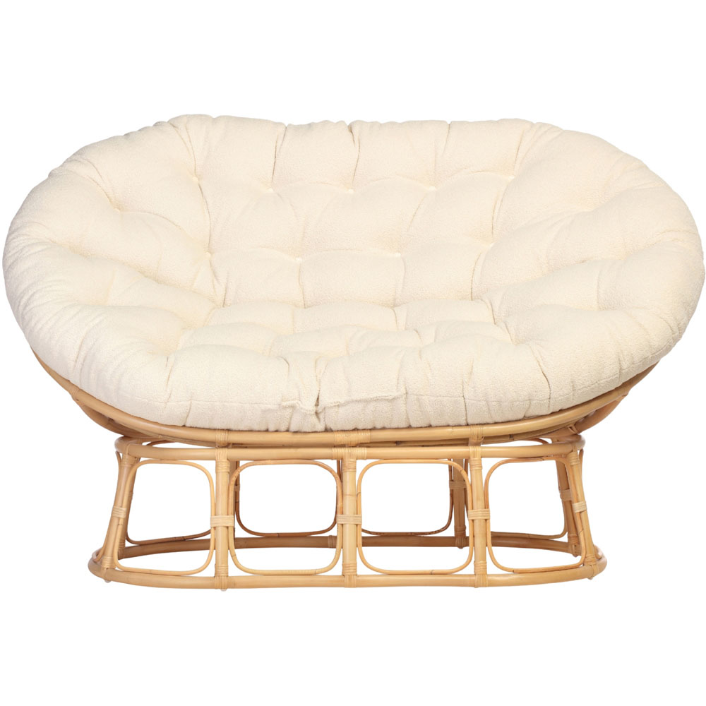 Desser Furniture Papasan 2 Seater Vanila and Natural Sofa Image 3