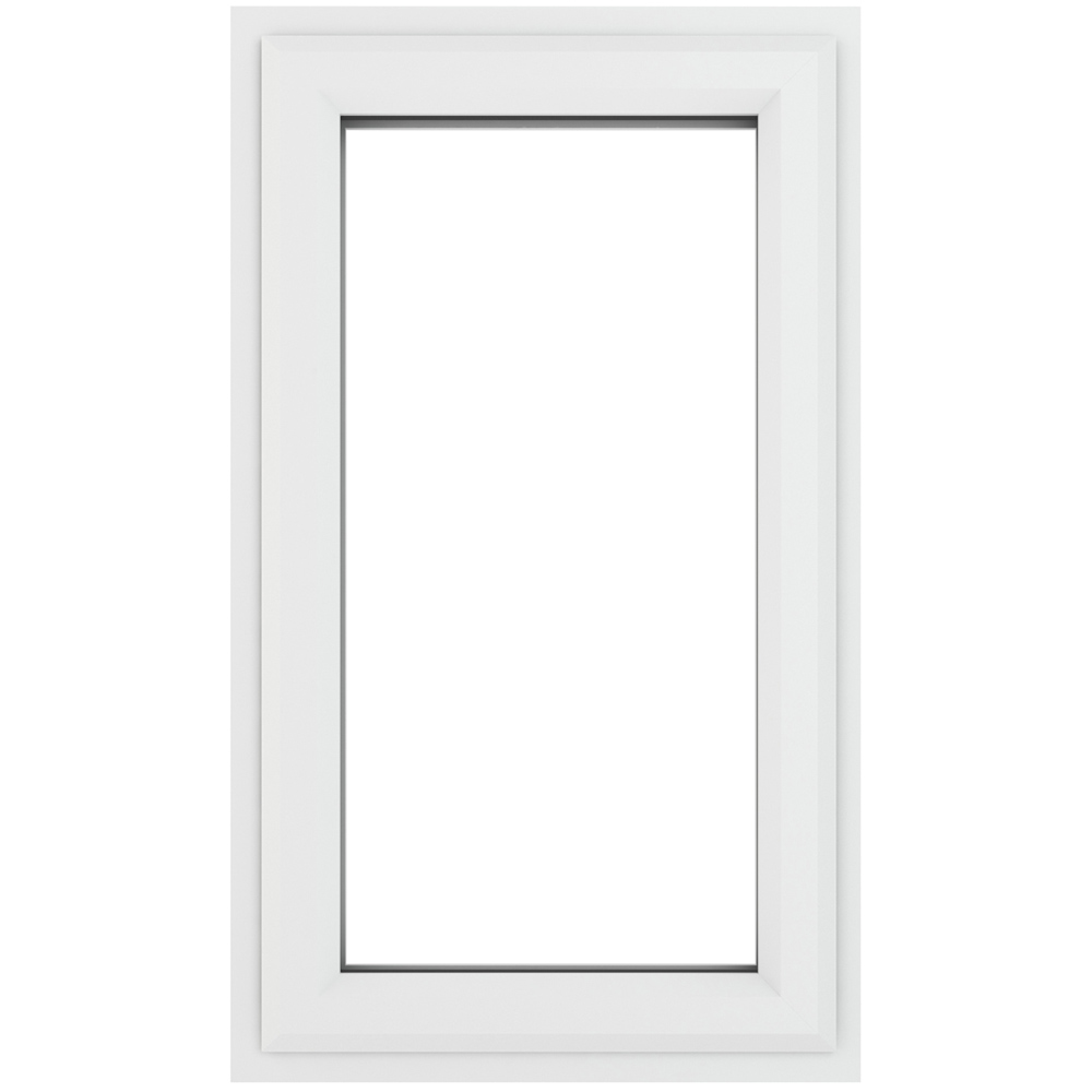 Crystal uPVC Double Glazed Window Left Hand Side Hung White Clear Glass 610x1040mm Image 1