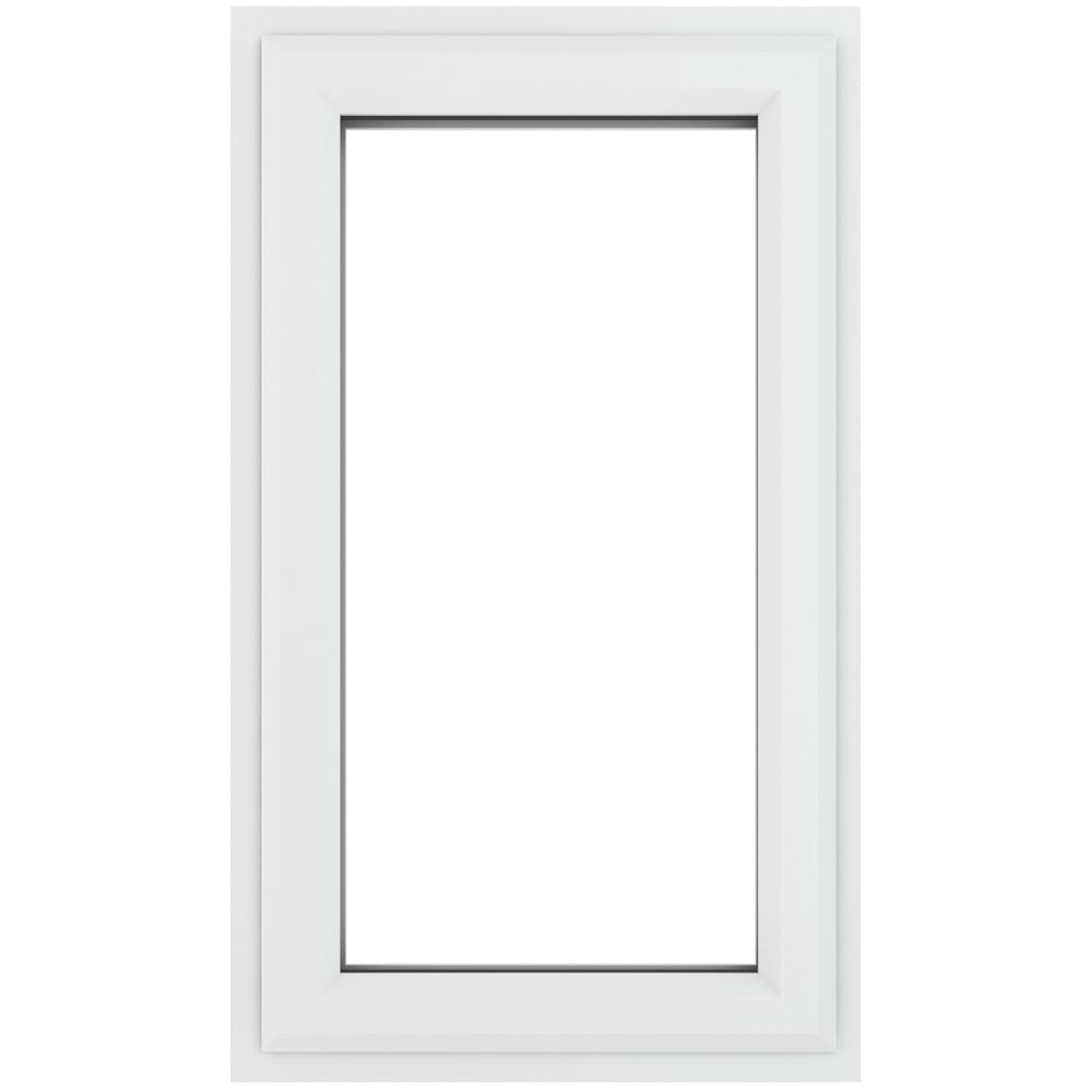 Crystal uPVC Double Glazed Window Right Hand Side Hung White Clear Glass 610x820mm Image 1