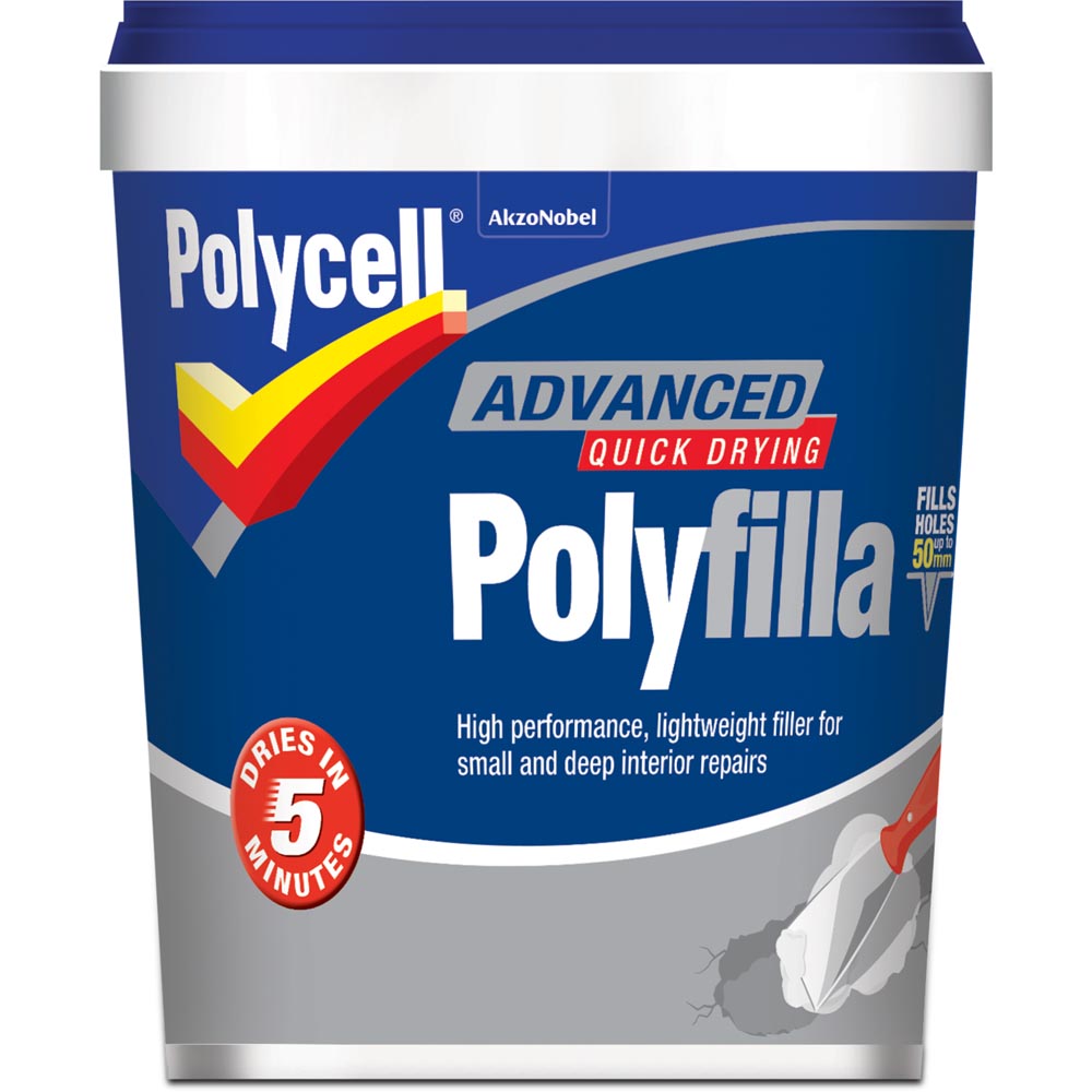 Polycell Advanced Quick Drying Ready Mixed Polyfilla 600ml Image 1