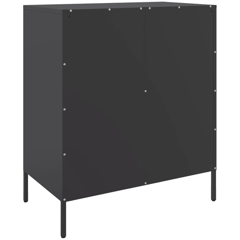 vidaXL 4 Door Black Wooden Sideboard Image 8