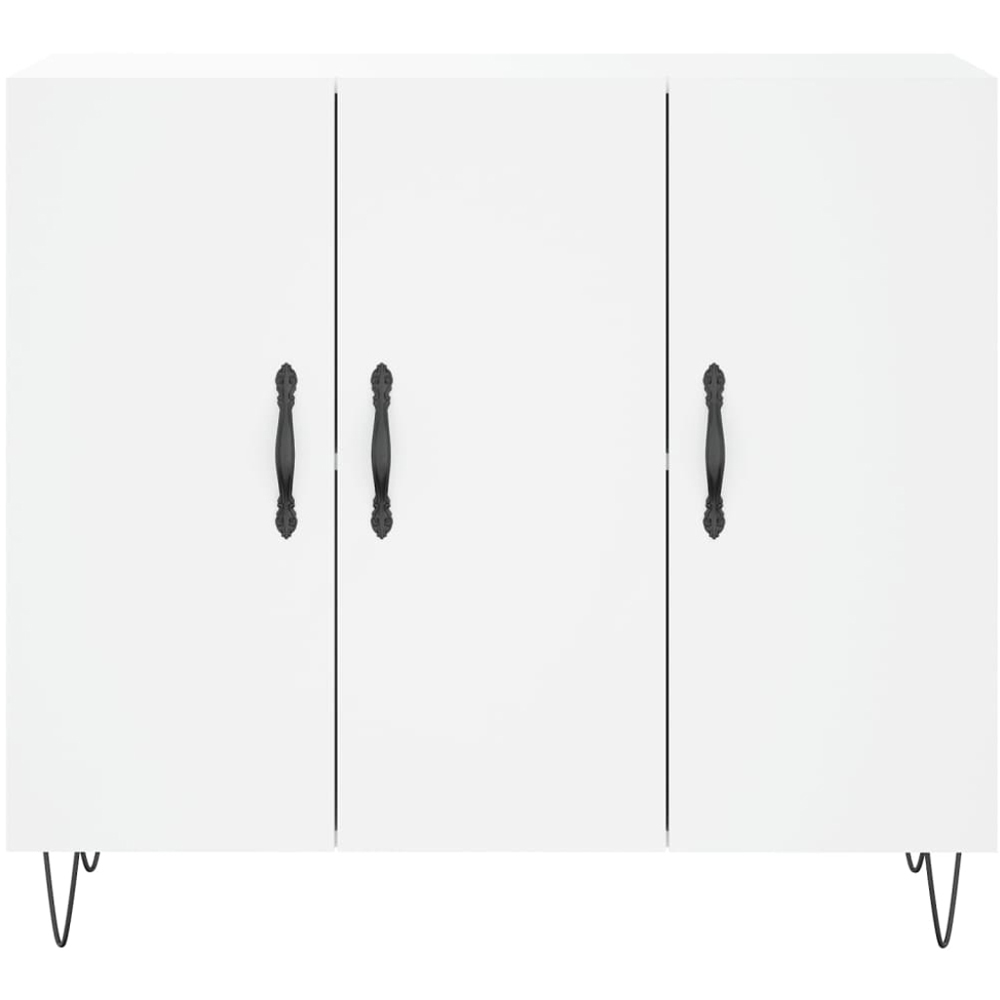 vidaXL 3 Door White Sideboard Image 6