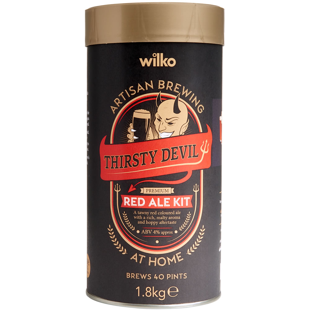 Wilko Thirsty Devil Red Ale Beer Brewing Kit 1.8kg Image
