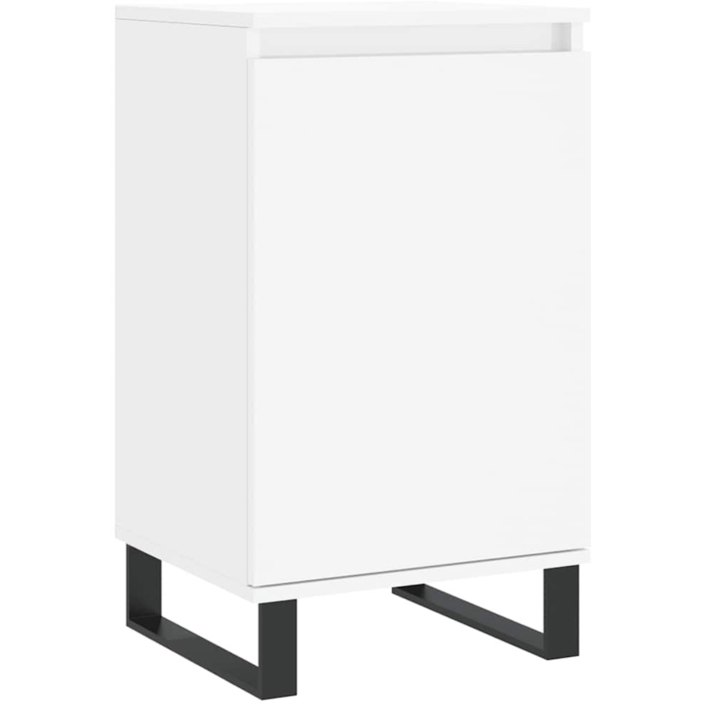 vidaXL 2 Door Single Drawer White Sideboard Set of 2 Image 2
