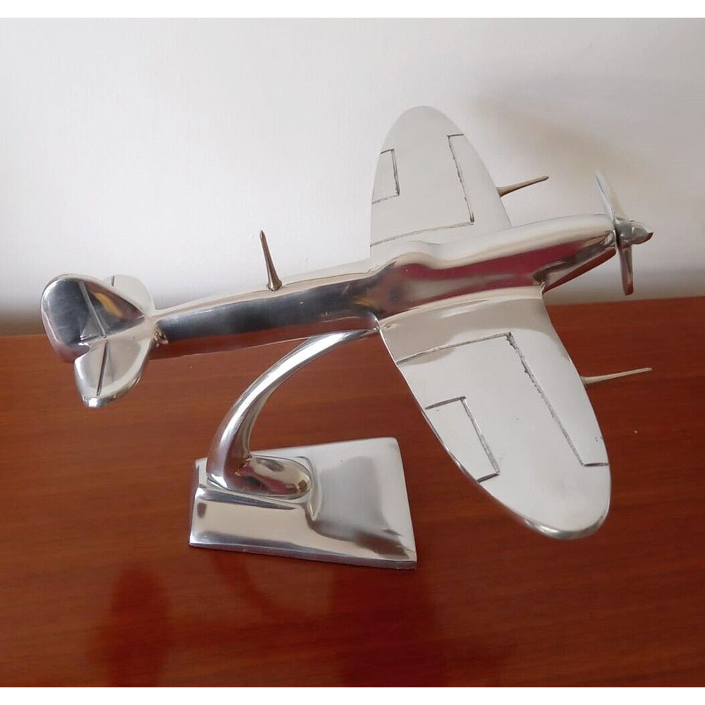 Inspirational Gifting Polished Aluminium RAF Spitfire Aeroplane Home Ornament 17cm Image 7