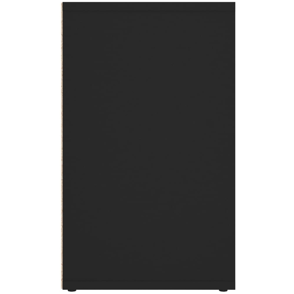 vidaXL 6 Open Shelf Black Shoe Storage Cabinet Image 7