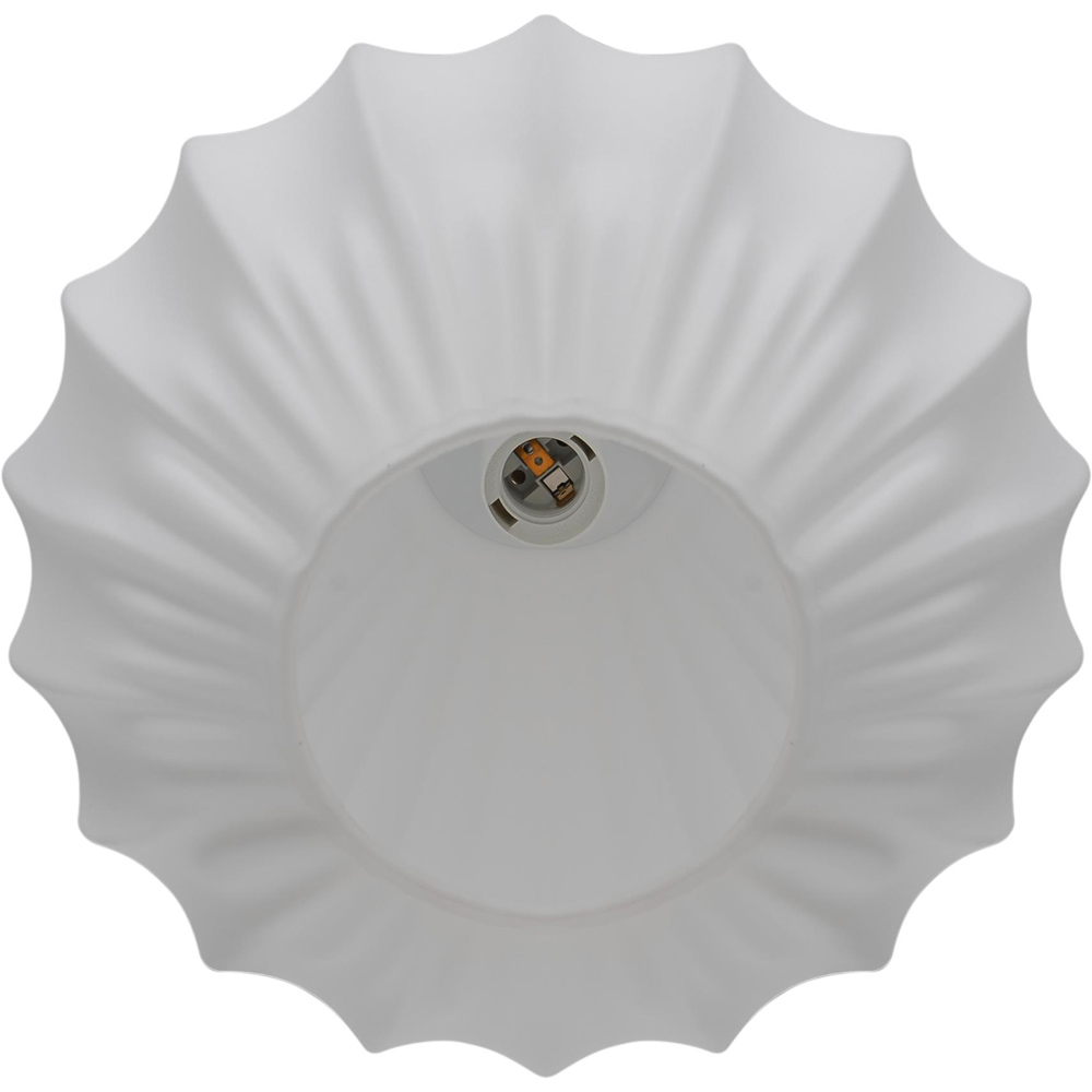 Nordlux Sallino White Pleated Opal Glass Shade Pendant Light Image 5