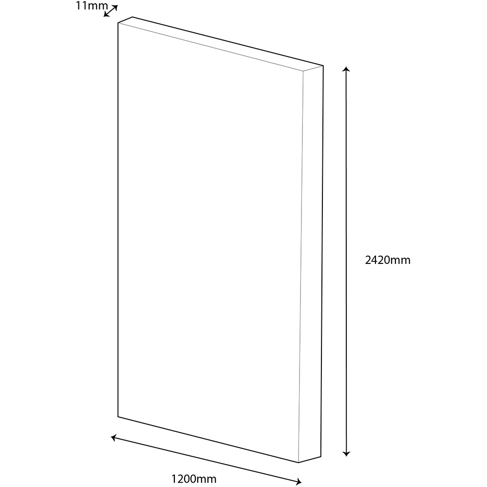Wetwall Mermaid 2420 x 1210mm Polar Sparkle Concrete Plywood Shower Wall Panel Image 5