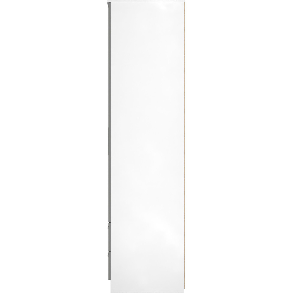 Crowndale Contrast 2 Door 2 Drawer Dusk Grey and White Tall Wardrobe Ready Assembled Image 2