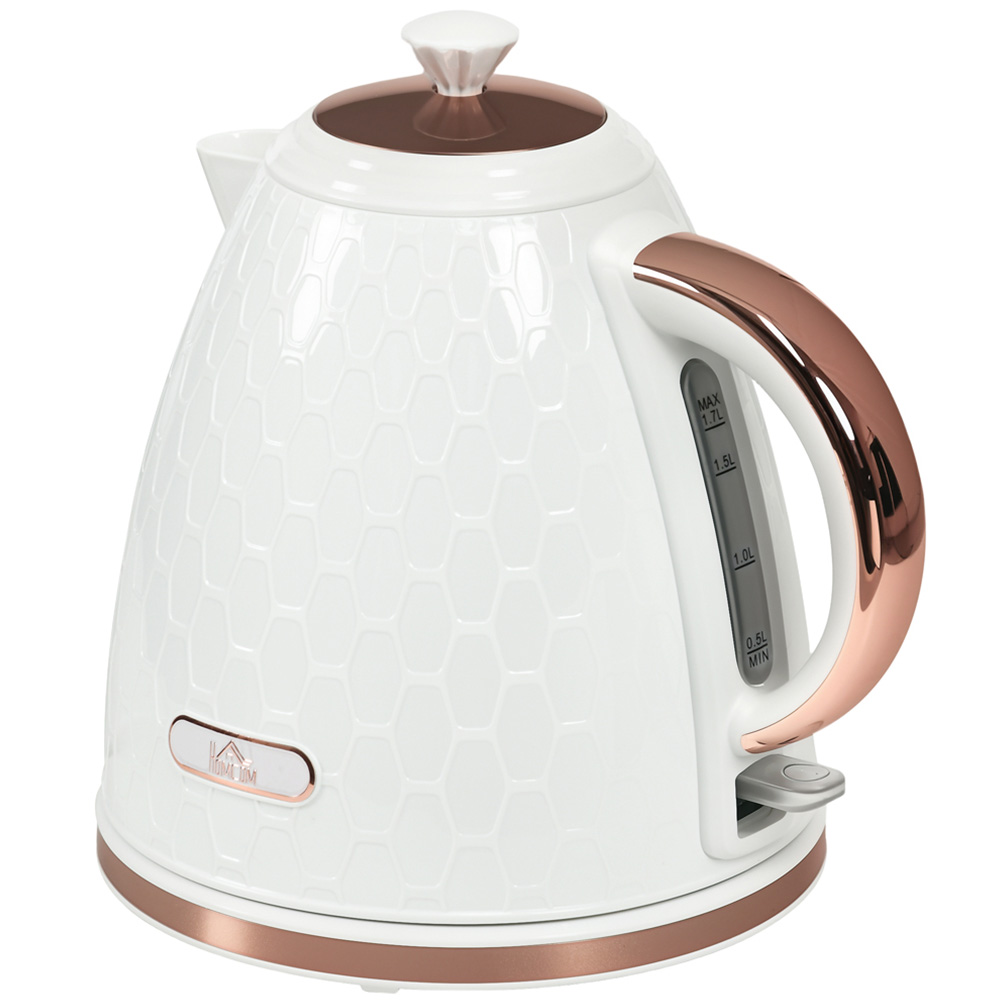 HOMCOM 800-206V70CW Cream 1.7L Fast Boil Electric Kettle 3kW Image 1