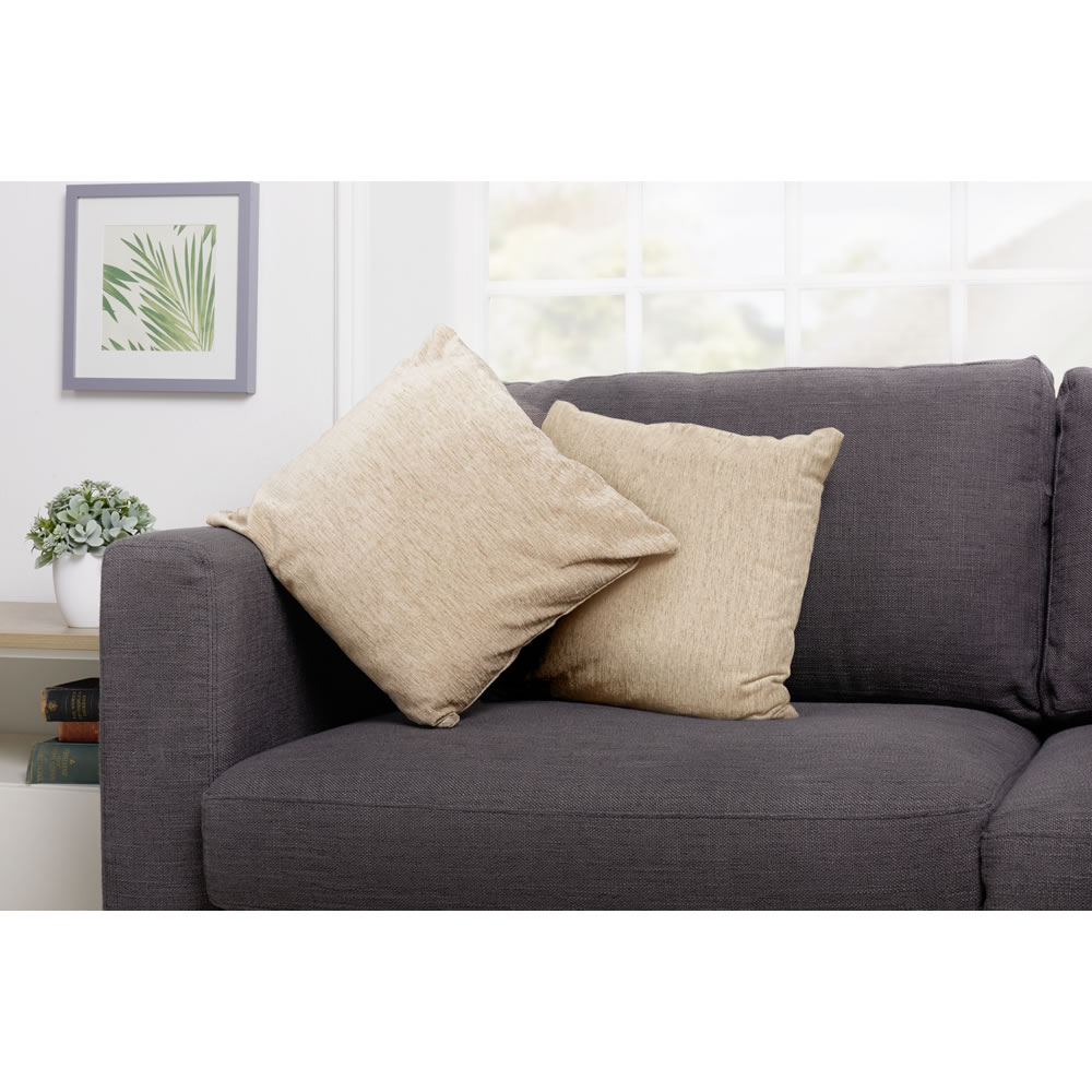 Wilko Natural Chenille Cushion 43 x 43cm Wilko