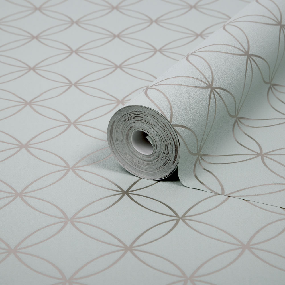 Wilko Geo Circles Mint Wallpaper Wilko
