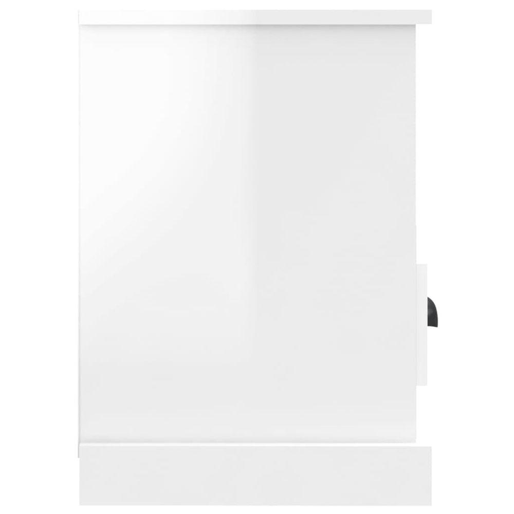 vidaXL 2 Drawer 2 Shelf White TV Cabinet Image 5