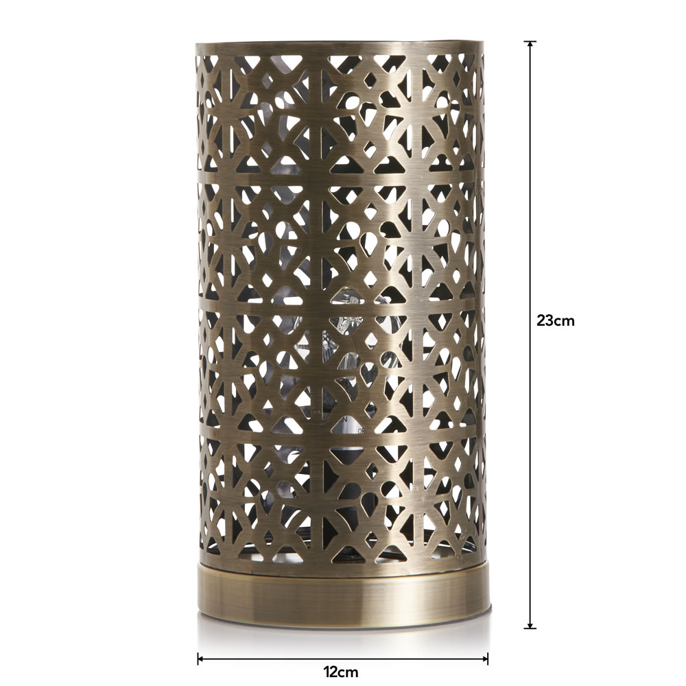 Wilko Brass Effect Tunis Table Lamp Image 5