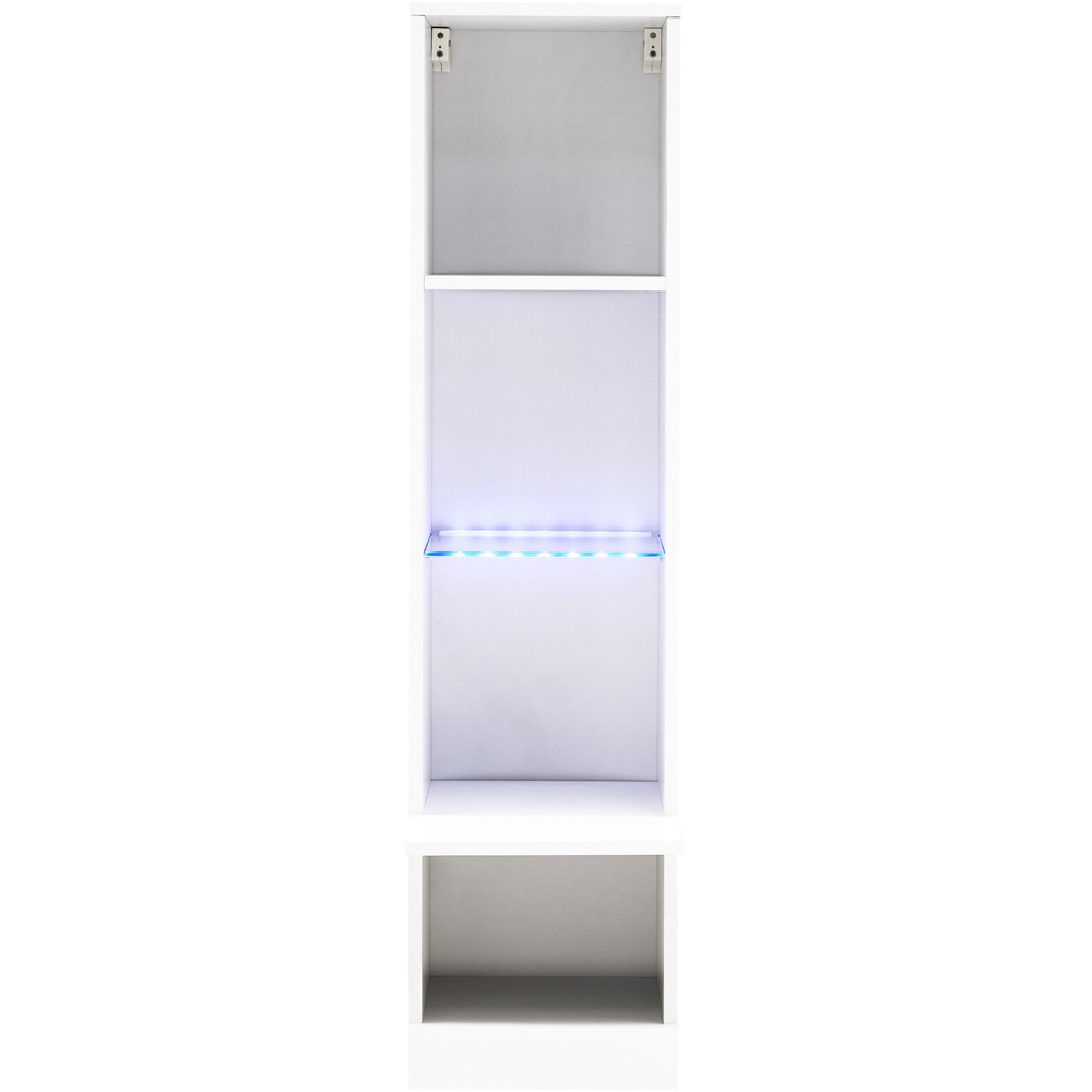 GFW Galicia White Tall LED Shelf Unit Image 3