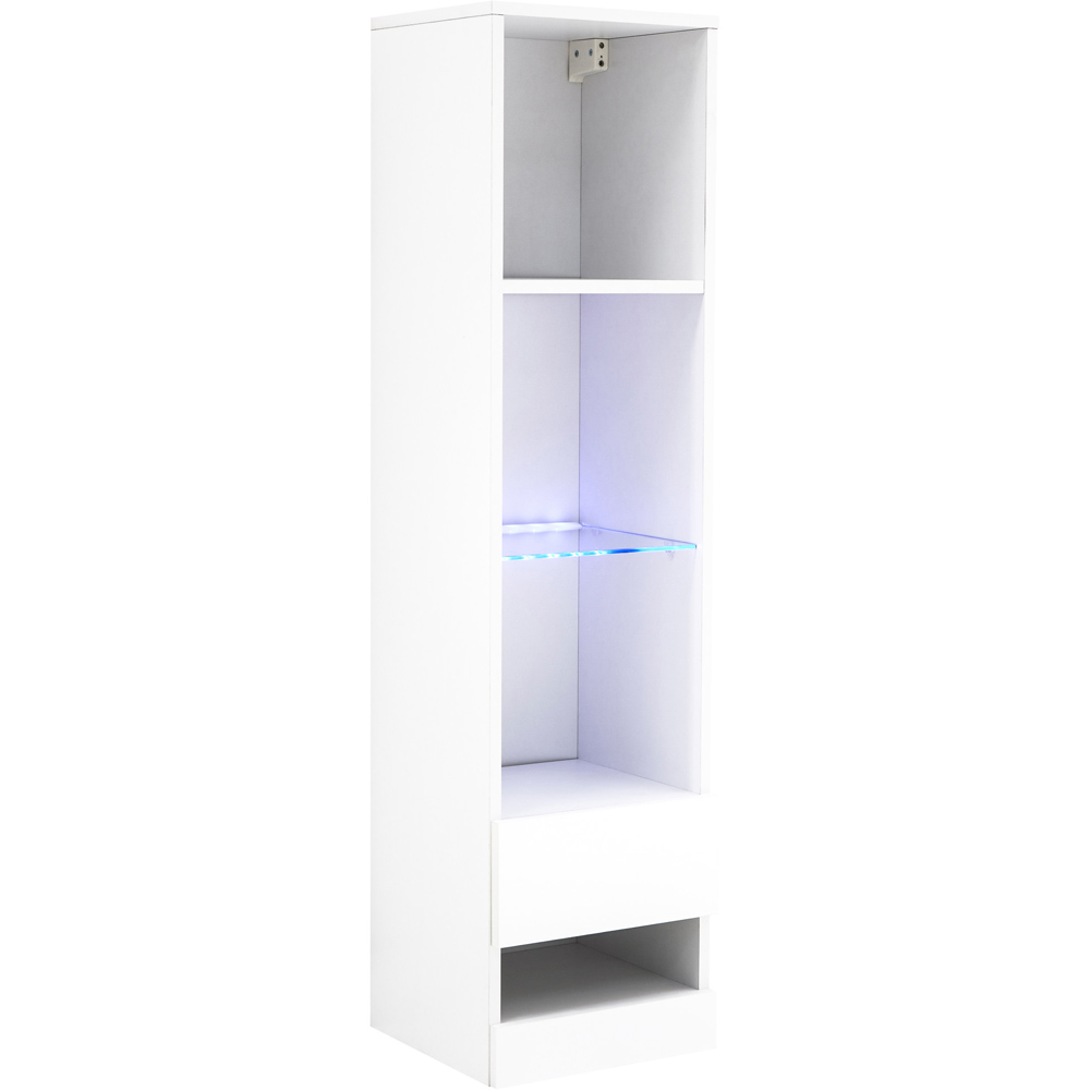 GFW Galicia White Tall LED Shelf Unit Image 4