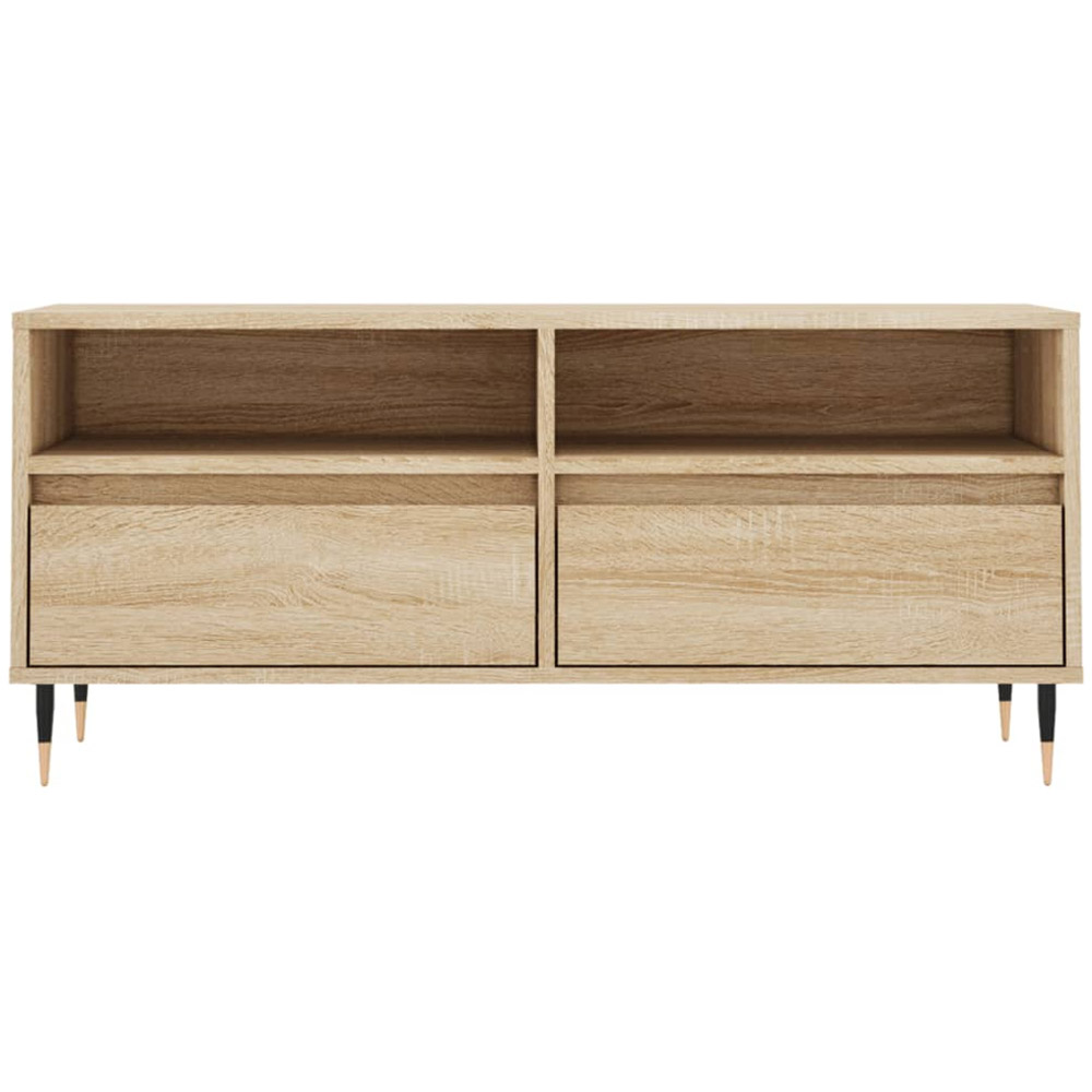 vidaXL 2 Drawer 2 Shelf Sonoma Oak TV Cabinet Image 5