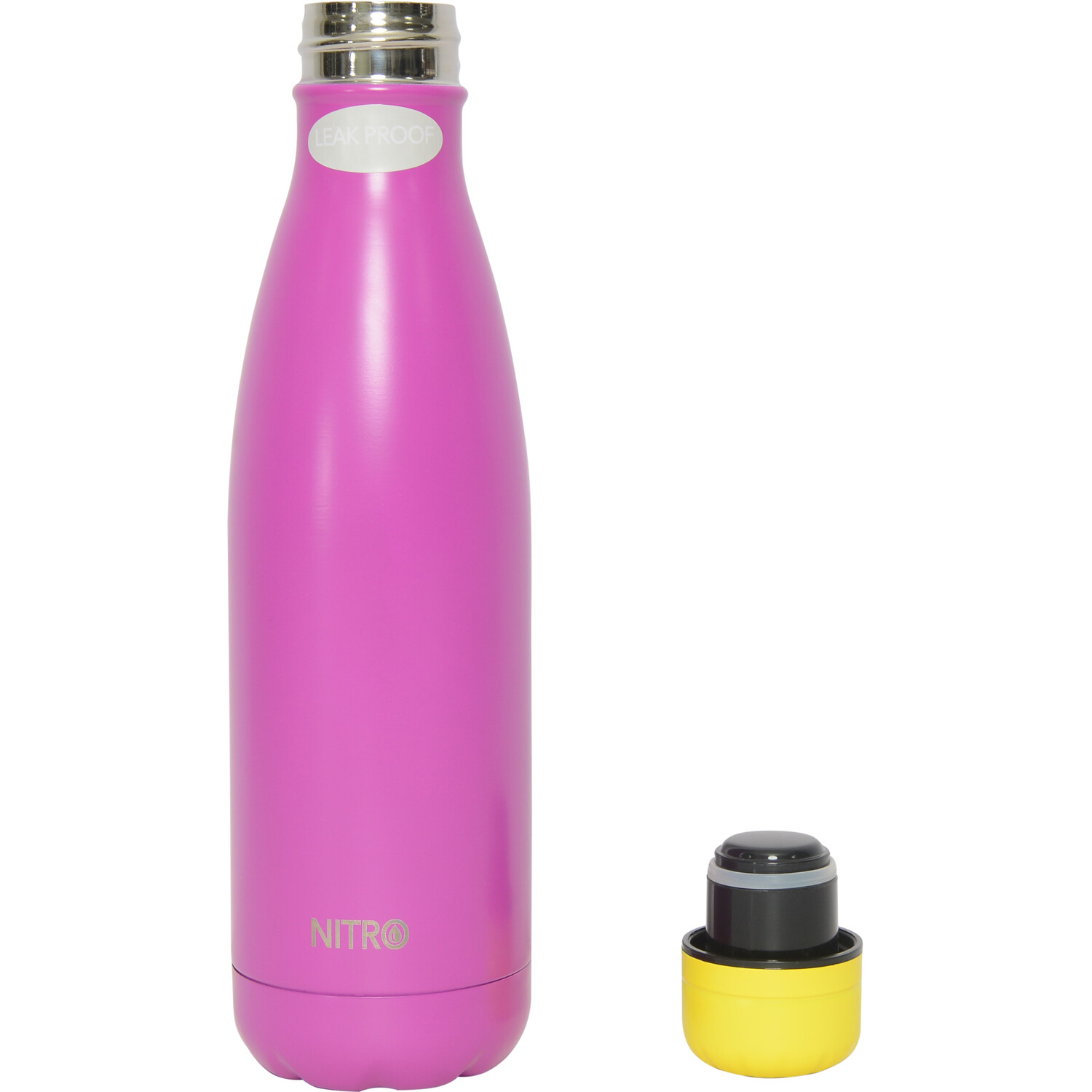 Nitro Neon Pink/Coral Stainless Steel Bottle Image 2