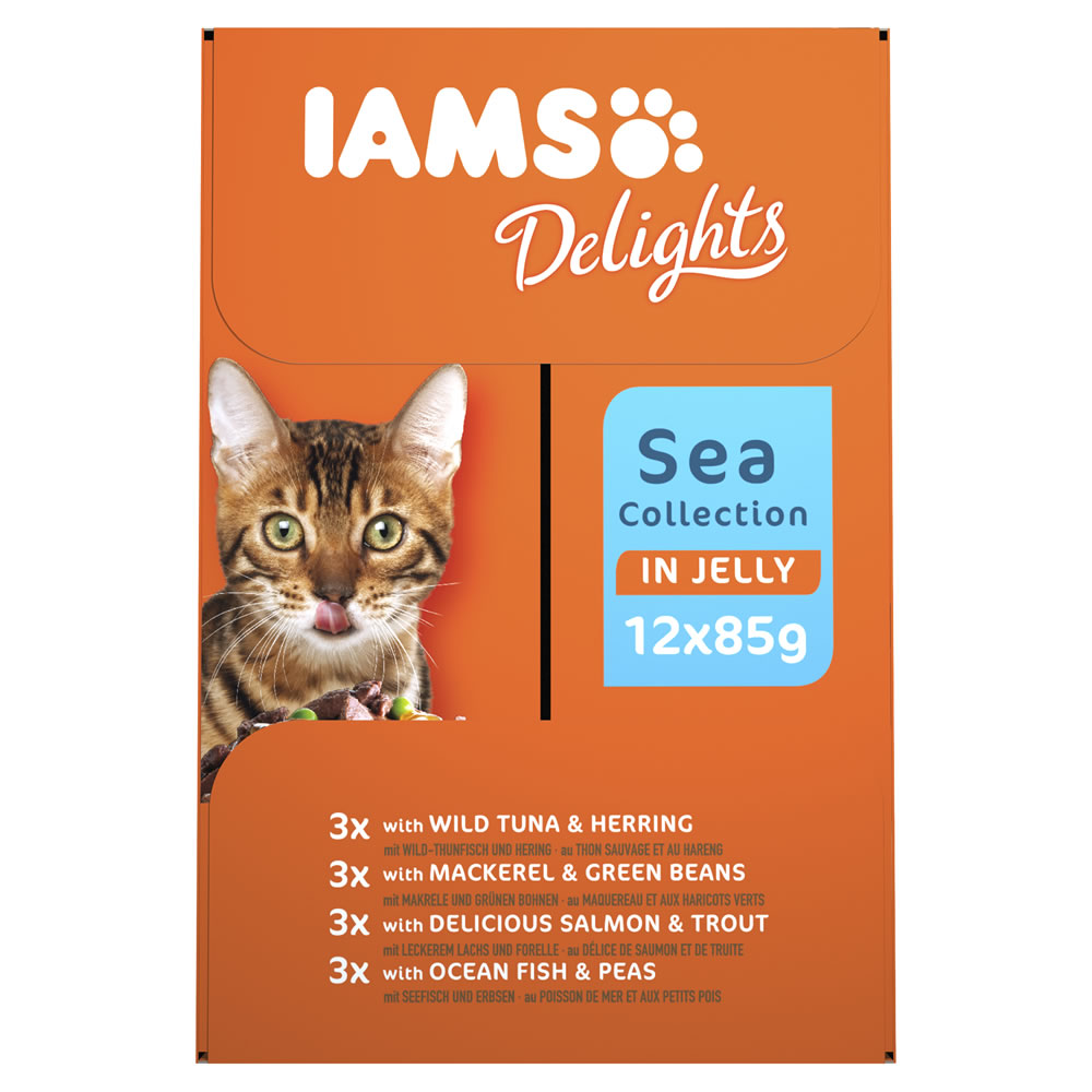 Iams Delights Sea Collection Cat Food In Jelly 12 x 85g Image 3