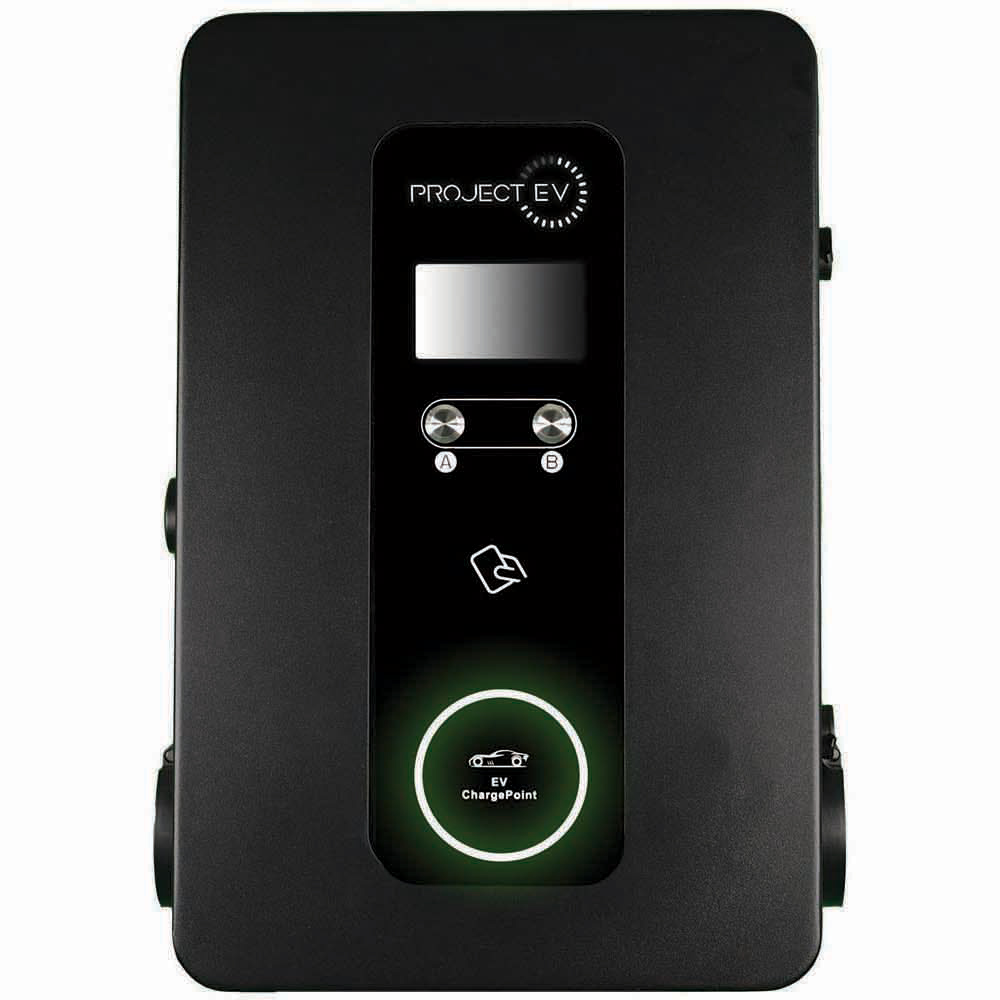 Project EV 22KW Pro Earth RFID Dual EV Charger Image 1